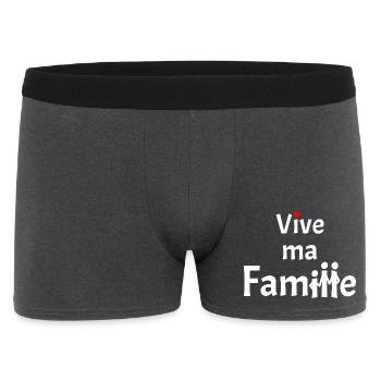 VIVE MA FAMILLE ! - Boxer Homme - charbon - Devant
