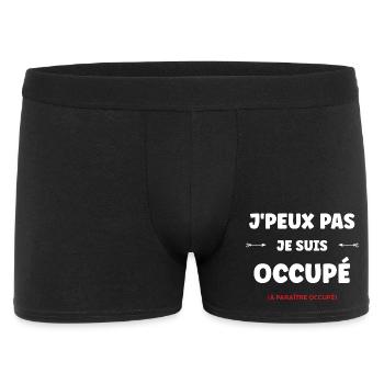 J'peux pas je suis occupé - Boxer Homme - noir - Devant