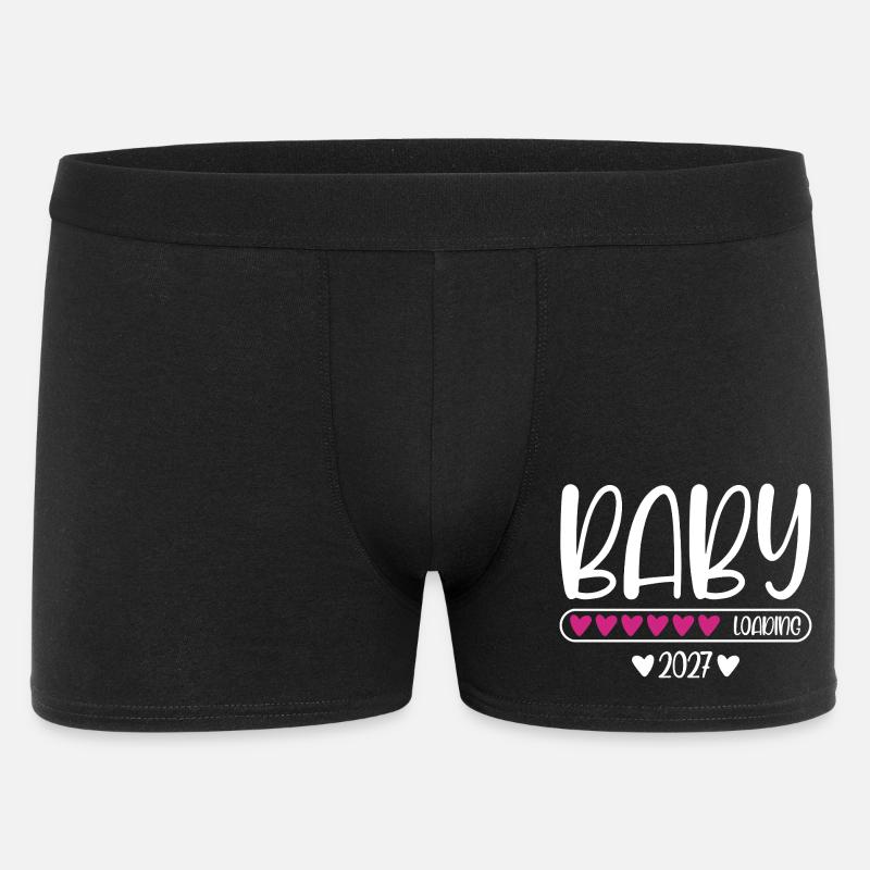 Baby 2027 loading Herzchen Ladebalken - Männer Boxer Shorts - Schwarz