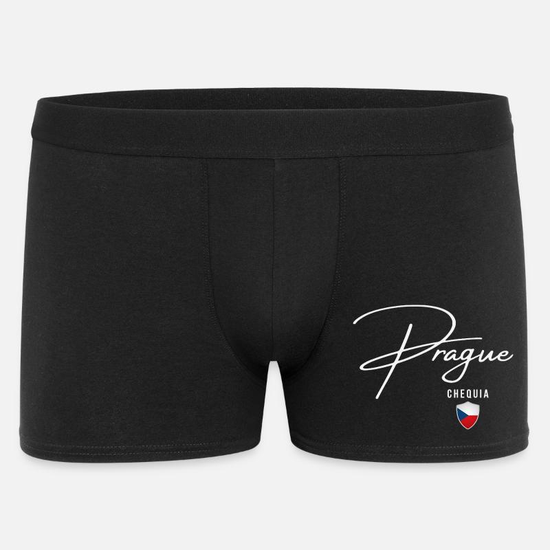 Prag Tschechien, elegantes Design Prag - Männer Boxer Shorts - Schwarz