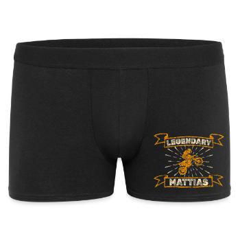 Geschenk für Mattias - Männer Boxer Shorts - Schwarz - Vorne