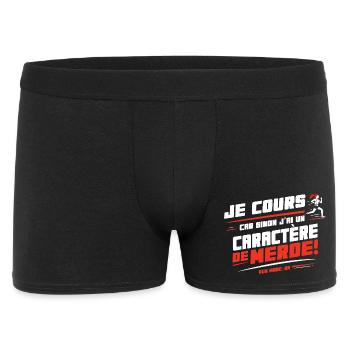 Ich laufe, sonst habe ich einen Charakter von ... - Männer Boxer Shorts - Schwarz - Vorne