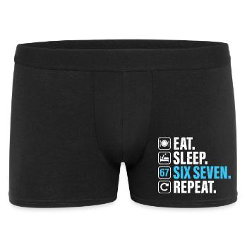 67 - Soixante-sept Numéro 67 Mème Mange Sommeil Six 7 - Boxer Homme - noir - Devant