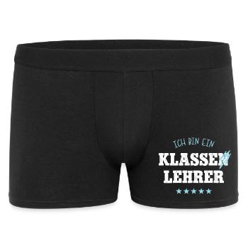 Klassenlehrer Schule Spruch Abschied Bester Lehrer - Männer Boxer Shorts - Schwarz - Vorne