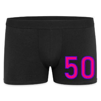 50. 50 ANS. 50e ANNIVERSAIRE. ANNIVERSAIRE 50 ANS. - Boxer Homme - noir - Devant