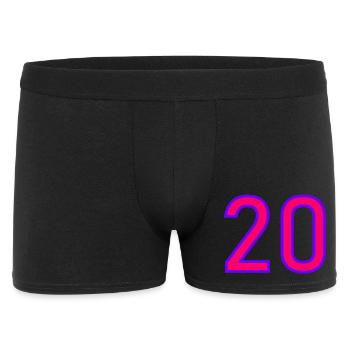 20. 20. JAHRESTAG. 20-JÄHRIGES JUBILÄUM. 20 JAHRE. - Männer Boxer Shorts - Schwarz - Vorne