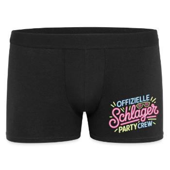 Schlager Party Crew Mallorca Festival JGA Malle - Männer Boxer Shorts - Schwarz - Vorne