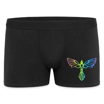 The flight of the multicolored bird - Men's Boxer Shorts - black - Front