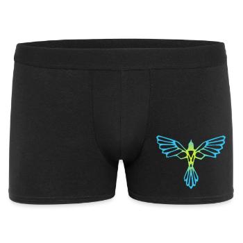 The flight of the blue and yellow bird - Men's Boxer Shorts - black - Front