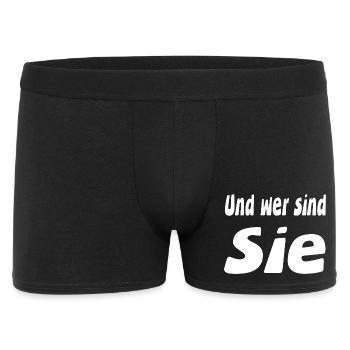 Sie - Männer Boxer Shorts - Schwarz - Vorne