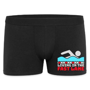 Life In The Fast Lane Float Funny Pool Saying - Men's Boxer Shorts - black - Front