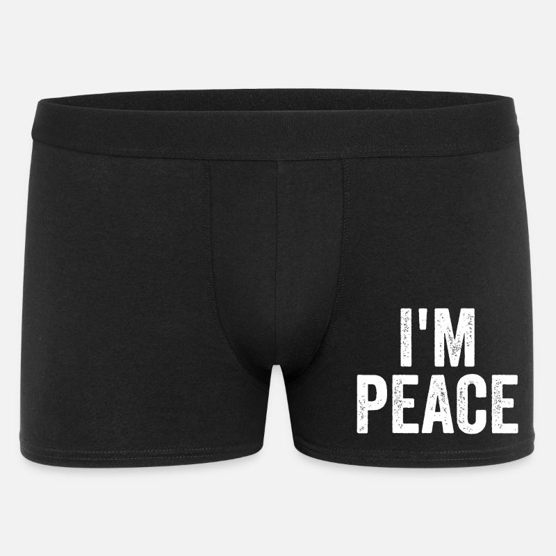 Ich bin Frieden - Männer Boxer Shorts - Schwarz