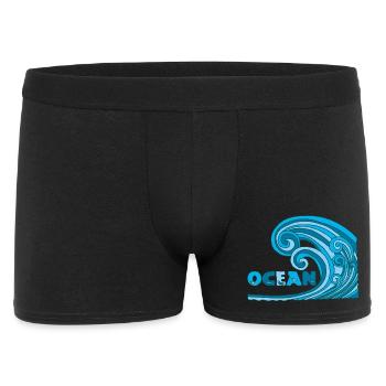 The wave - Men's Boxer Shorts - black - Front
