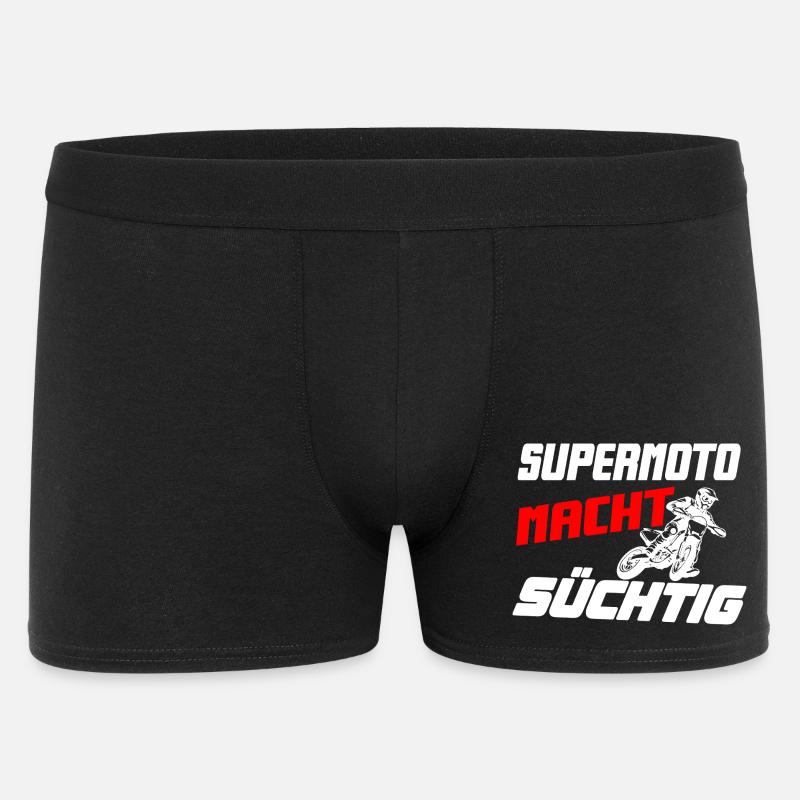 Supermoto_macht_suechtig - Männer Boxer Shorts - Schwarz
