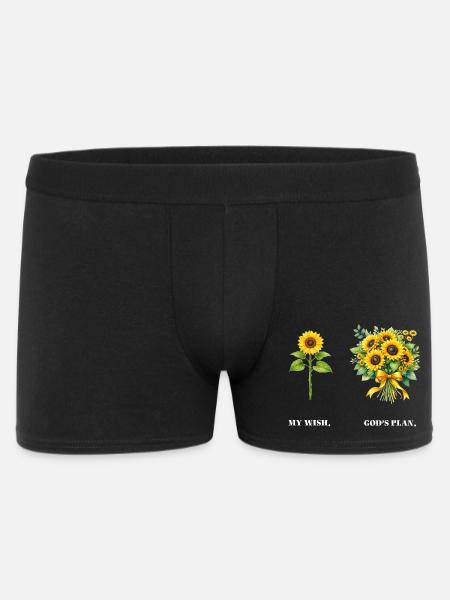 Christian Sunflower Positivity God Religion - Men's Boxer Shorts - black