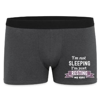 Je ne dors pas - je me fais juste des yeux - Boxer Homme - charbon - Devant