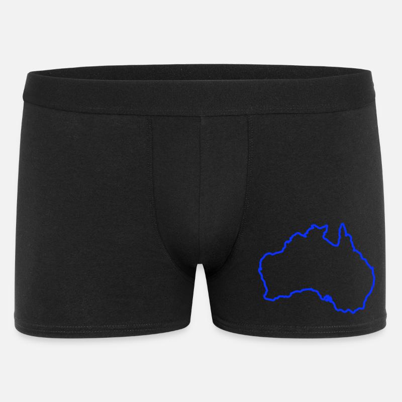 Australien Kontur Blau - Männer Boxer Shorts - Schwarz