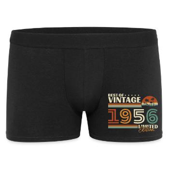 1956 Vintage Rétro Cadeau D'anniversaire - Boxer Homme - noir - Devant