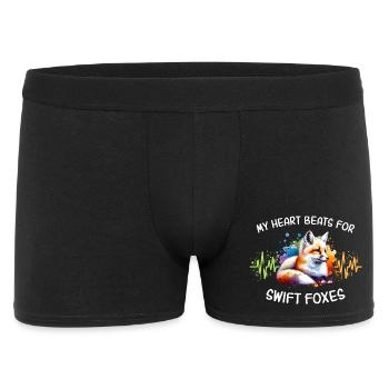 Swift Fox Heart Line - Men's Boxer Shorts - black - Front