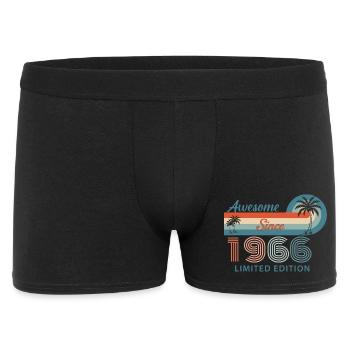 T-Shirt 60 Ans 1966 Nature Botanique - Boxer Homme - noir - Devant