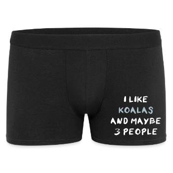 J’aime les koalas et peut-être trois personnes - Boxer Homme - noir - Devant