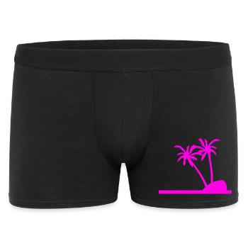 Palmen - Männer Boxer Shorts - Schwarz - Vorne