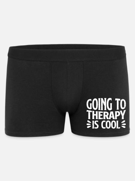 going to therapy is cool - Men's Boxer Shorts - black