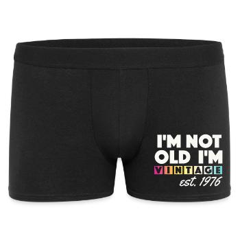 Cadeau d’anniversaire vintage 1976 50 ans rétro - Boxer Homme - noir - Devant