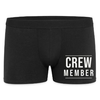 Crew Member Typo Modern Schmal Team Staff Event - Men's Boxer Shorts - black - Front