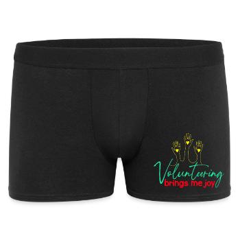 L’appréciation du bénévolat me fait plaisir Bénévole - Boxer Homme - noir - Devant