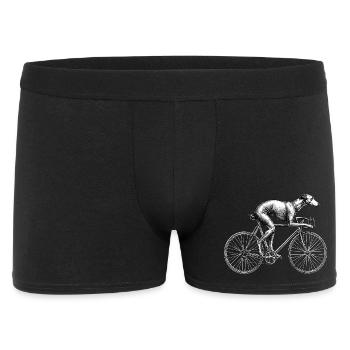 Greyhound Riding Bicycle Funny Sighthound Art - Men's Boxer Shorts - black - Front