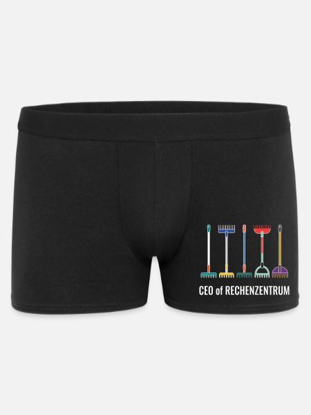 Leiter vom Rechenzentrum Gärtner EDV IT - Männer Boxer Shorts - Schwarz