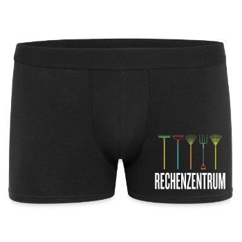 Leiter vom Rechenzentrum Gärtner Gärtnerin Garten - Männer Boxer Shorts - Schwarz - Vorne