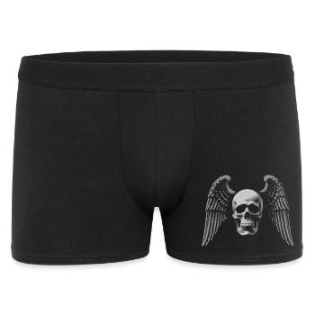 Emblème gothique du crâne ailé - Boxer Homme - noir - Devant