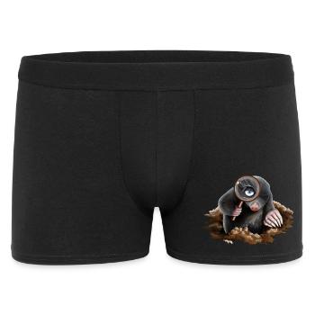 Curious Burrow Detective: Magnifying Mole - Men's Boxer Shorts - black - Front