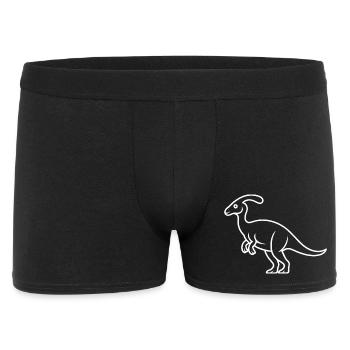 Linien Dino Silhouette - Männer Boxer Shorts - Schwarz - Vorne