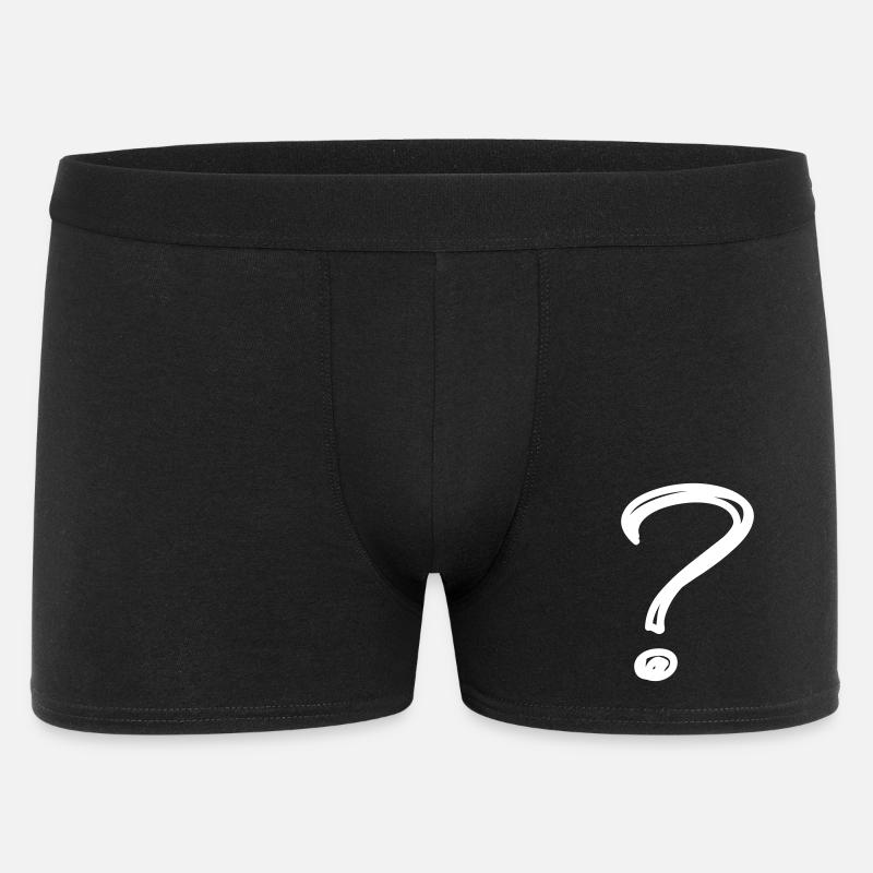 Ein Fragezeichen - Männer Boxer Shorts - Schwarz