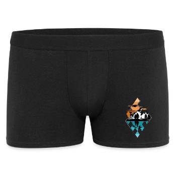 Pattern Mountains Mountain Lake Symbol Logo icon Graphic - Men's Boxer Shorts - black - Front