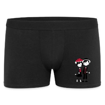 Doux couple de la Forêt-Noire - Bollenhut & Tracht - Boxer Homme - noir - Devant