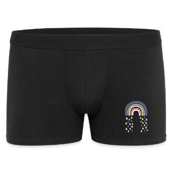 Regenbogen - Männer Boxer Shorts - Schwarz - Vorne
