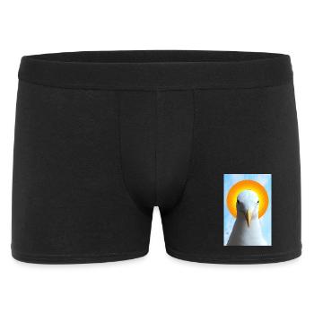 Sonne Halo Möwe Porträt - Männer Boxer Shorts - Schwarz - Vorne