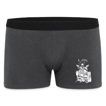 Odin on throne white - Men's Boxer Shorts - charcoal grey - Front