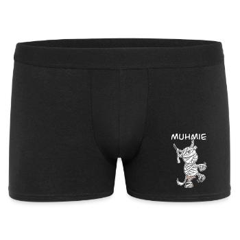 MUHmie I Kuh Mumie Wortspiel - Männer Boxer Shorts - Schwarz - Vorne