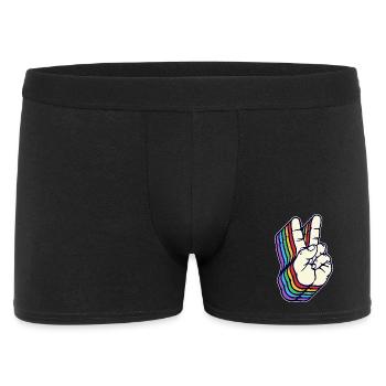 Paix Mondiale Signe de Paix Liberté Humanité - Boxer Homme - noir - Devant