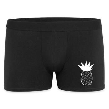 Idée cadeau de vacances d’été blanc ananas - Boxer Homme - noir - Devant
