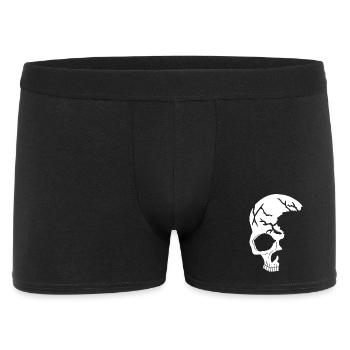 white half skull - Men's Boxer Shorts - black - Front