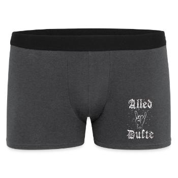 "Alled Dufte" cooler berliner Spruch - Männer Boxer Shorts - Anthrazit - Vorne
