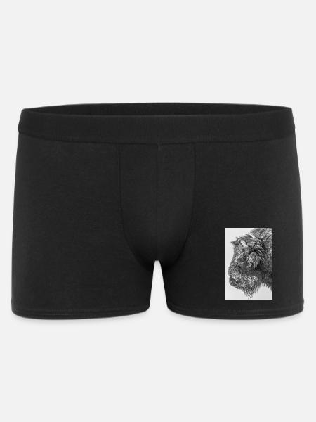 Wisent bw D4N3127 - Männer Boxer Shorts - Schwarz