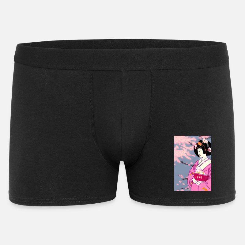 Geisha 3 - Männer Boxer Shorts - Schwarz