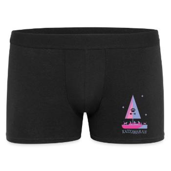Katzamaran Boot - Männer Boxer Shorts - Schwarz - Vorne